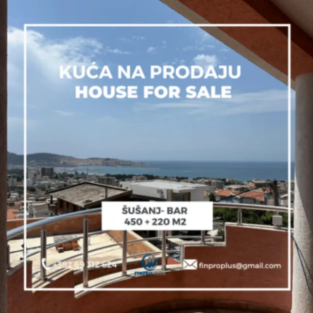 Prodaja, kuća, 450m², Šušanj, Bar