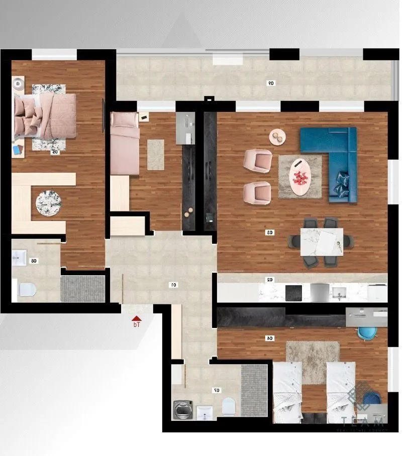 Prodaja, trosoban stan, 104m², Stari Aerodrom, Podgorica