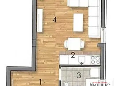 Sale, studio apartment, 29m², Telep, Novi Sad Sve Podlokacije