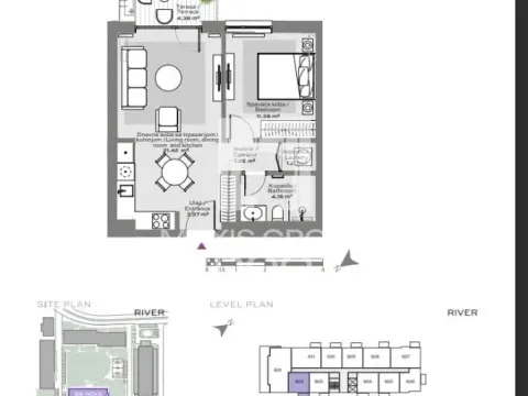 Prodaja, dvosoban stan, 53m², Savski Venac, Beograd