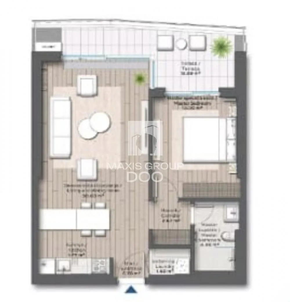 Prodaja, dvosoban stan, 69m², Savski Venac, Beograd
