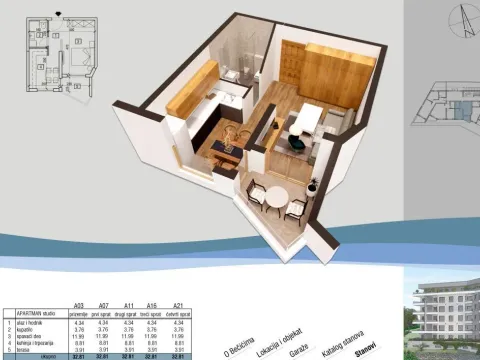 Sale, one bedroom apartment, 45m², Bečići, Budva - image 18