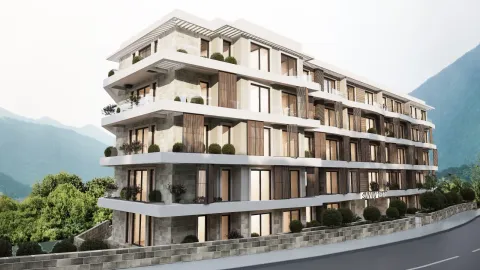 Spoljašnji izgled moderne stambene zgrade sa terasama i zelenilom. - image 6