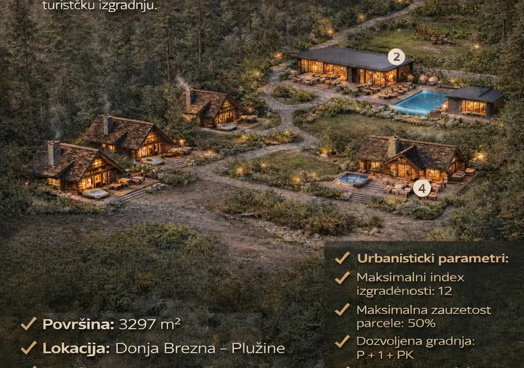 Sale, land lot, 3300m², Donja Brezna, Plužine