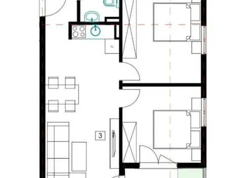 Sale, two bedroom apartment, 55m², Bečići, Budva - image 2