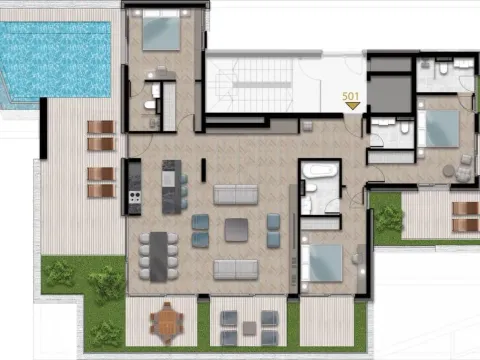 Prodaja, trosoban stan, 281m², Tivat, Crna Gora