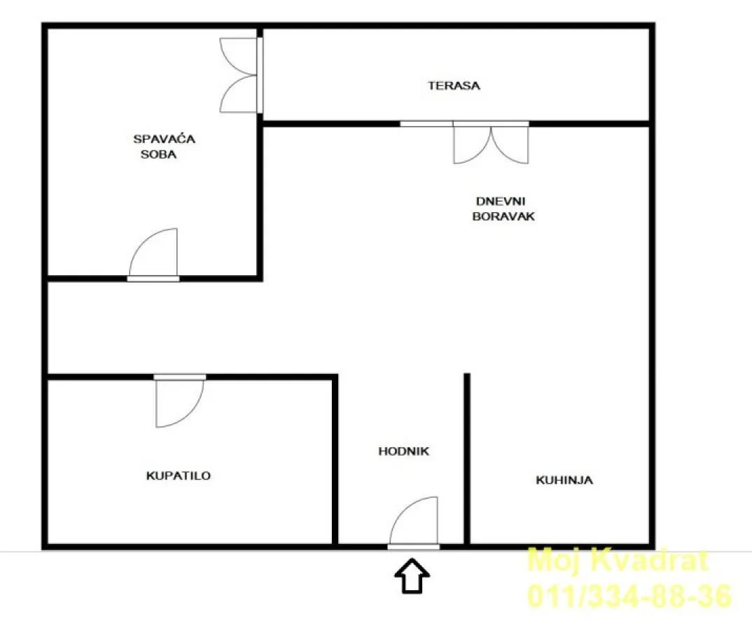 Prodaja, dvosoban stan, 49m², Novi Beograd Sve Podlokacije, Beograd
