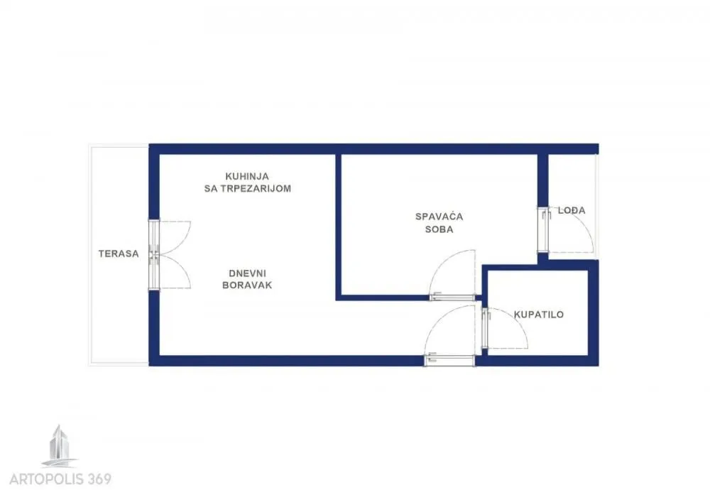 Prodaja, dvosoban stan, 43m², Kneževac, Beograd
