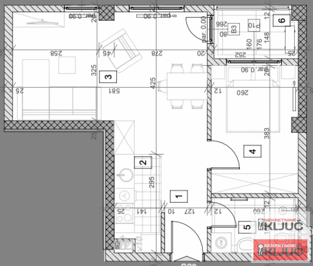 Prodaja, dvosoban stan, 46m², Salajka, Novi Sad Sve Podlokacije
