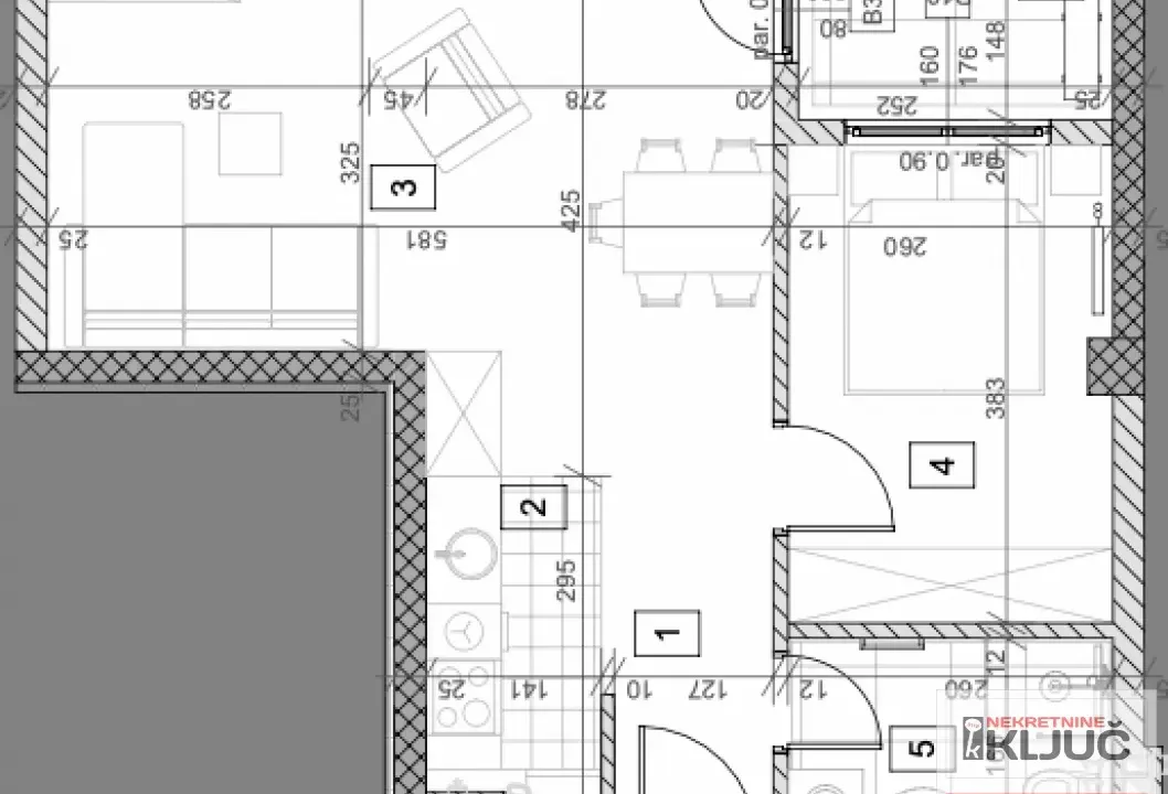 Prodaja, dvosoban stan, 46m², Salajka, Novi Sad Sve Podlokacije