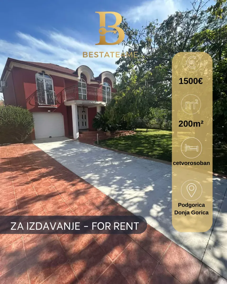 Rent, house, 200m², Donja Gorica, Podgorica