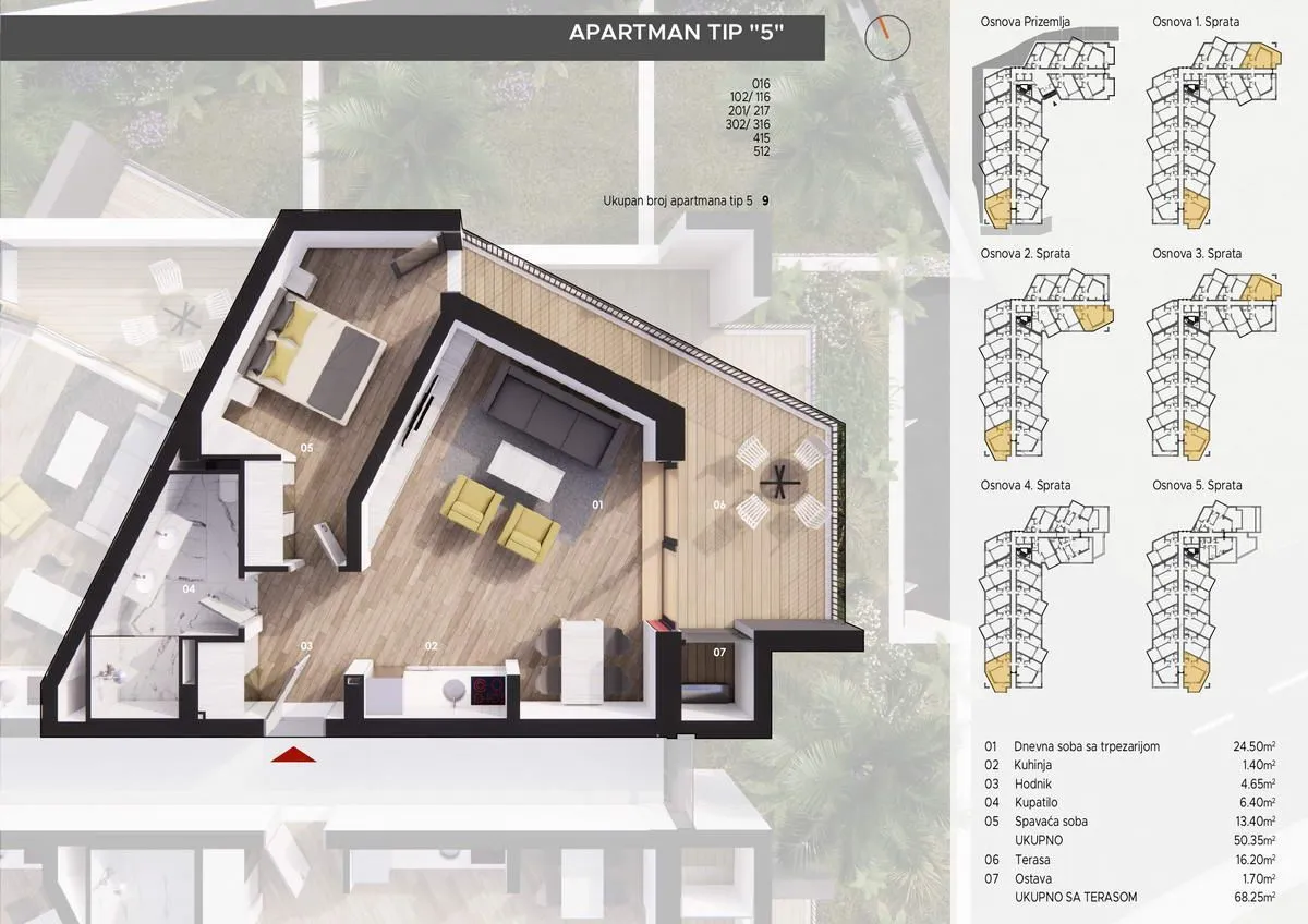 Sale, one bedroom apartment, 55m², Bečići, Budva