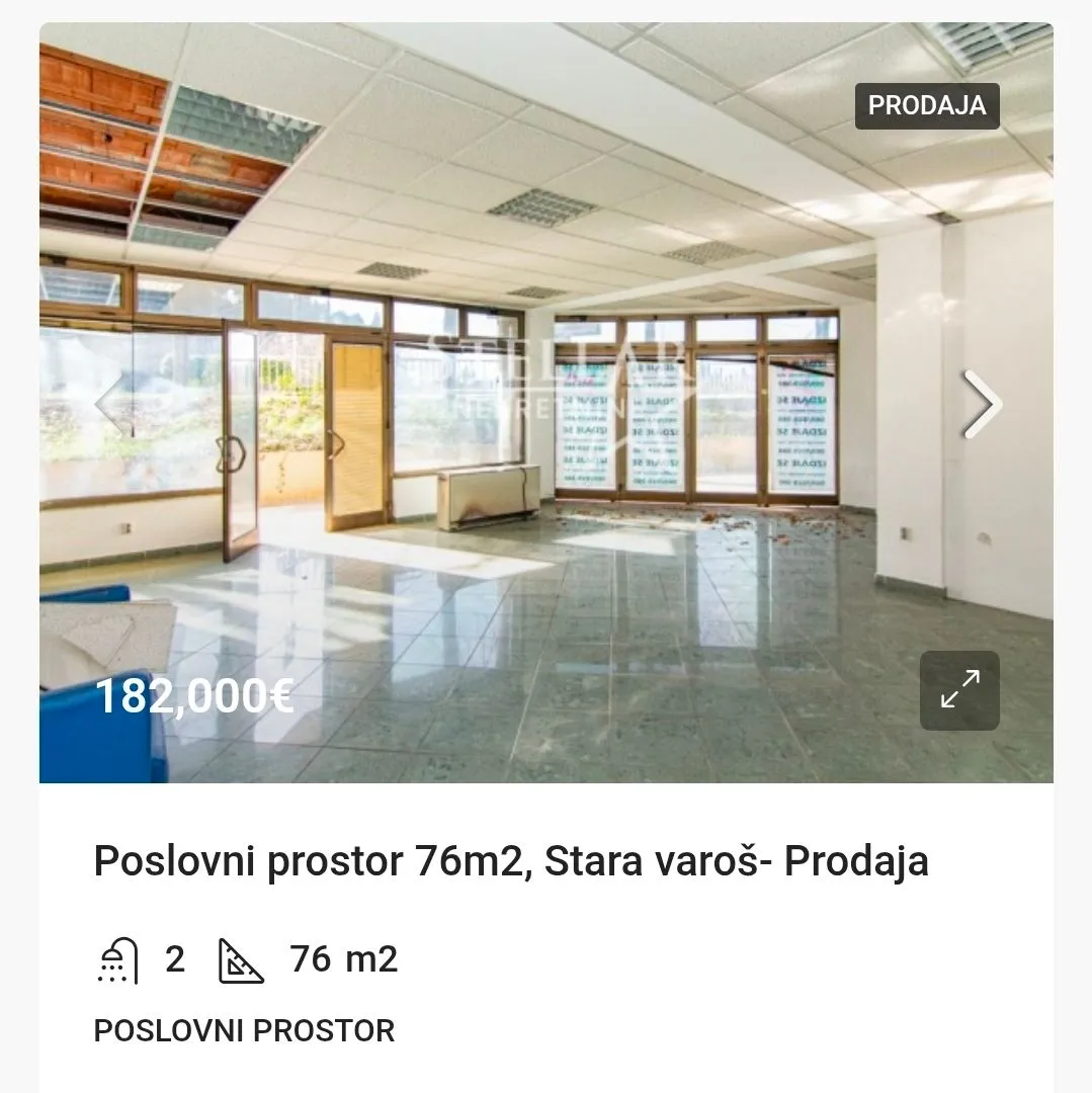 Sale, office space, 76m², Stara Varoš, Podgorica