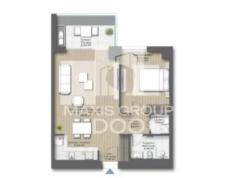 Two Bedroom Apartment for Sale, 62m2, Savski Venac, Beograd