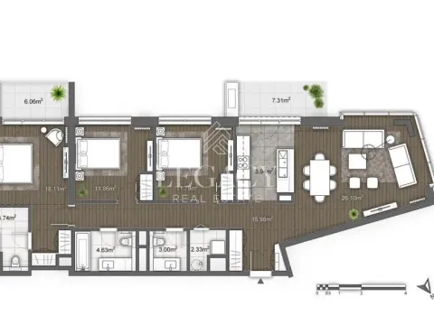 Prodaja, četvorosoban stan, 118m², Savski Venac, Beograd - image 3