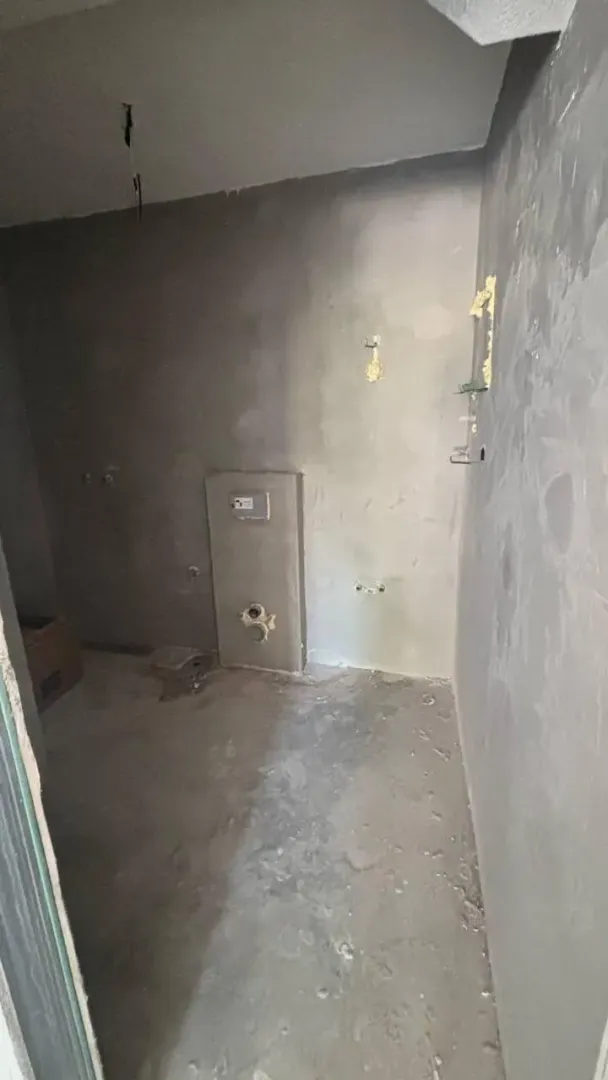 Unfinished room in the rough construction phase.