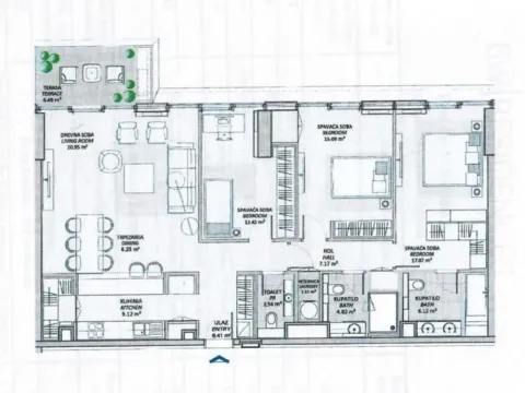 Rent, four bedroom apartment, 117m², Savski Venac, Beograd - image 3