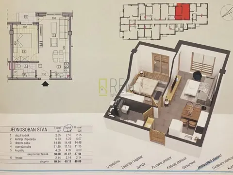 Sale, one bedroom apartment, 40m², Kolašin, Crna Gora - image 5