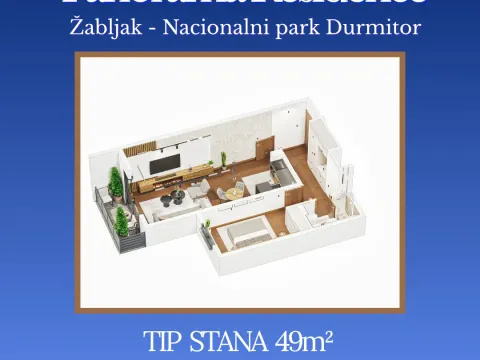 Prodaja, dvosoban stan, 49m², Centar, Žabljak - image 6