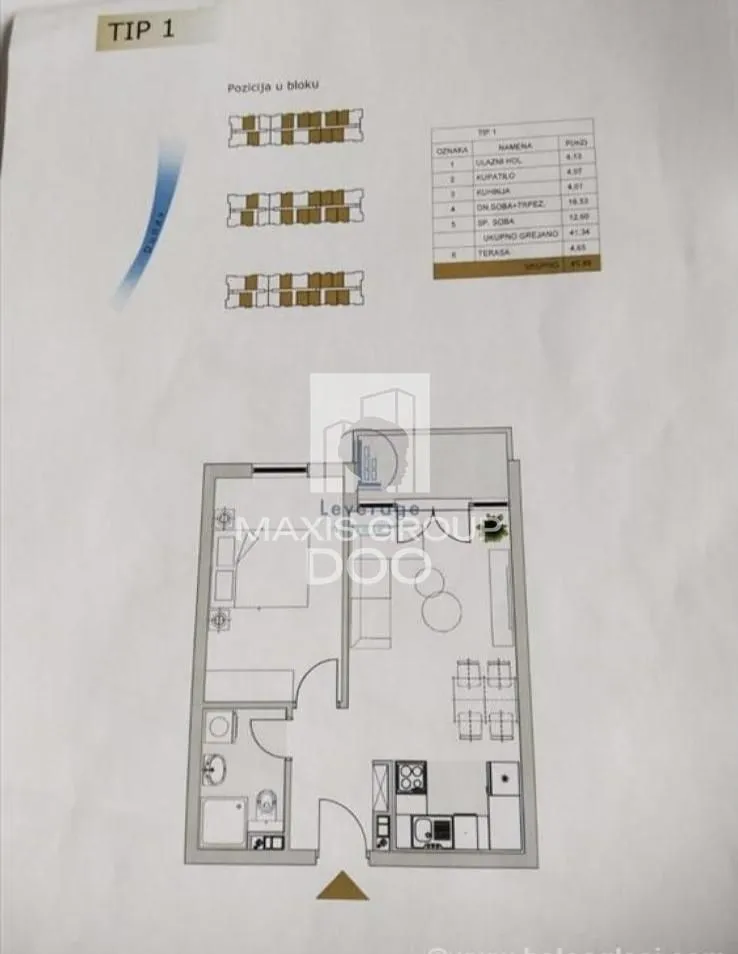 Prodaja, dvosoban stan, 46m², Višnjička Banja, Palilula Sve Podlokacije