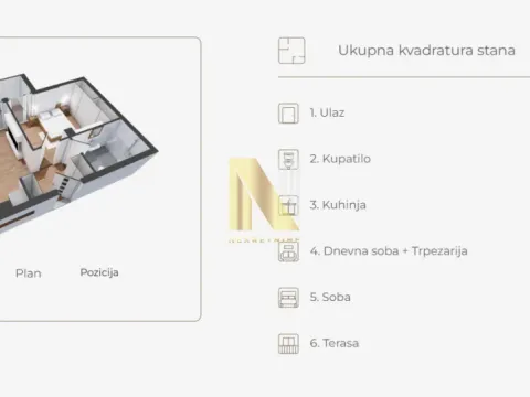 Prodaja, dvosoban stan, 46m², Centar, Novi Sad - image 3