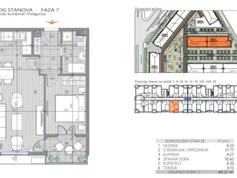 Sale, one bedroom apartment, 49m², Central Point, Podgorica - image 10