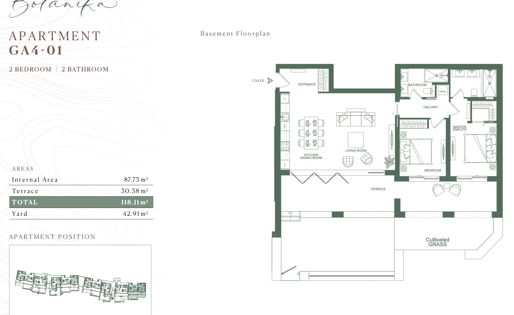 Sale, two bedroom apartment, 98m², Luštica Bay, Tivat