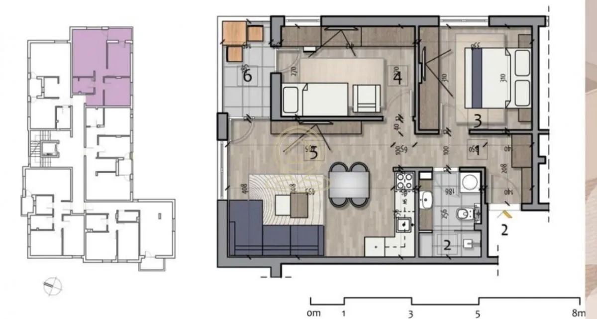 Prodaja, trosoban stan, 56m², Pantelej, Niš