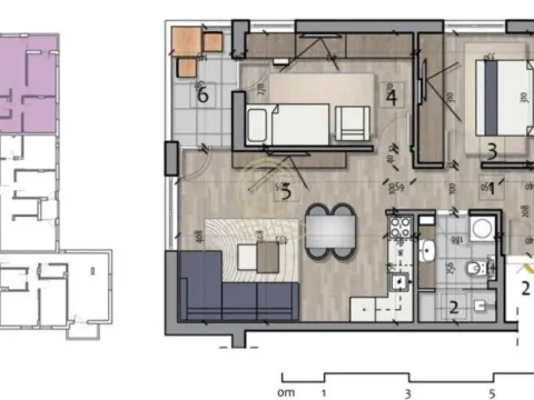Sale, three bedroom apartment, 56m², Pantelej, Niš - image 2