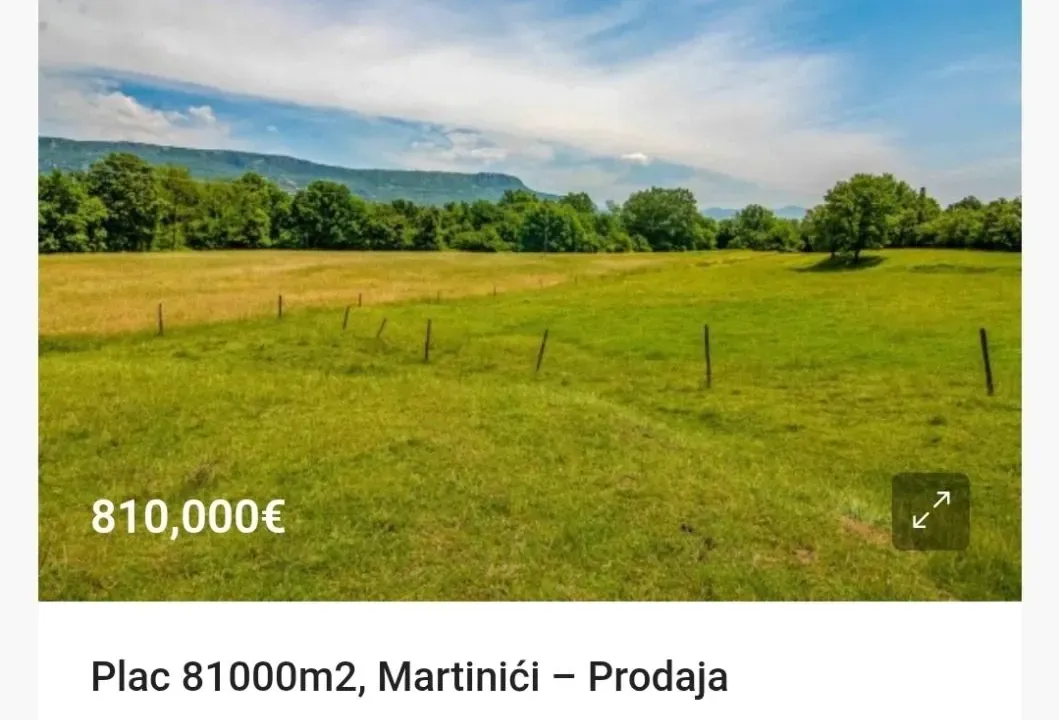 Prodaja, plac, 81000m², Martinići, Danilovgrad