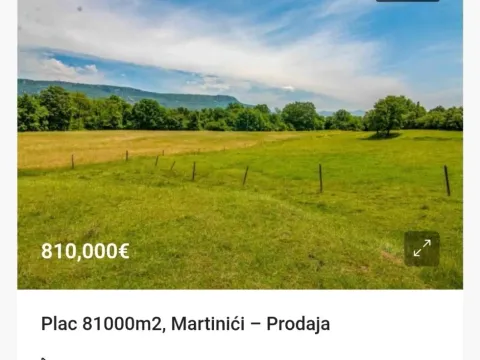 Sale, land lot, 81000m², Martinići, Danilovgrad - image 1