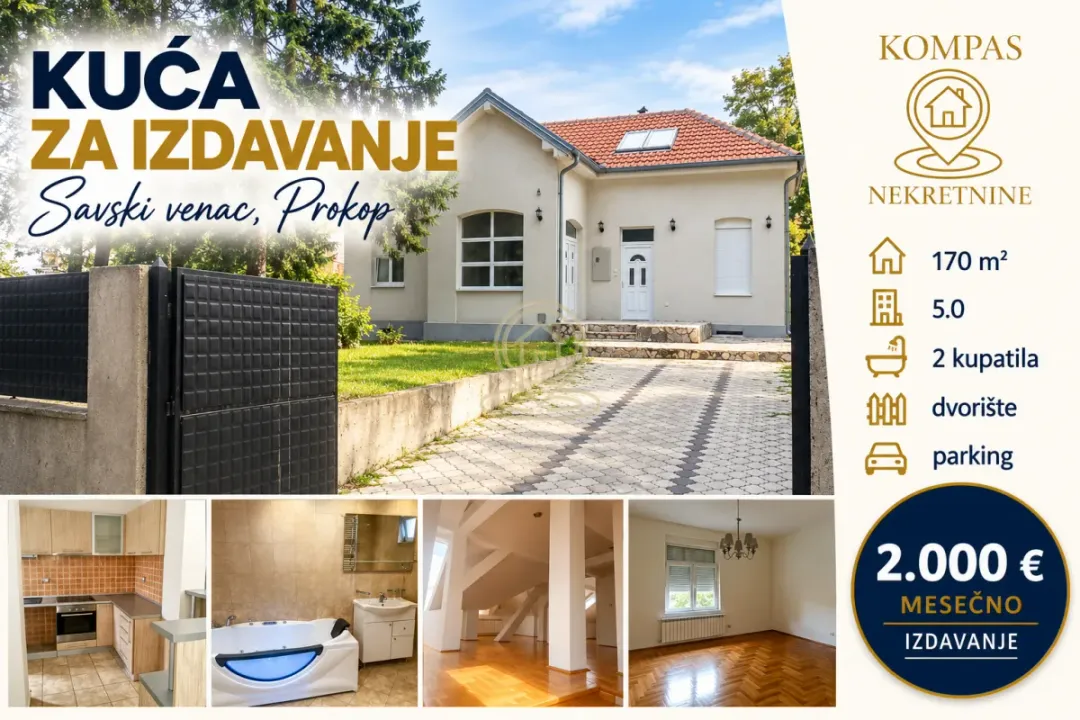 Rent, house, 170m², Savski Venac, Beograd