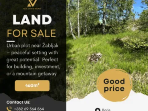 Sale, land lot, 470m², Borje, Žabljak