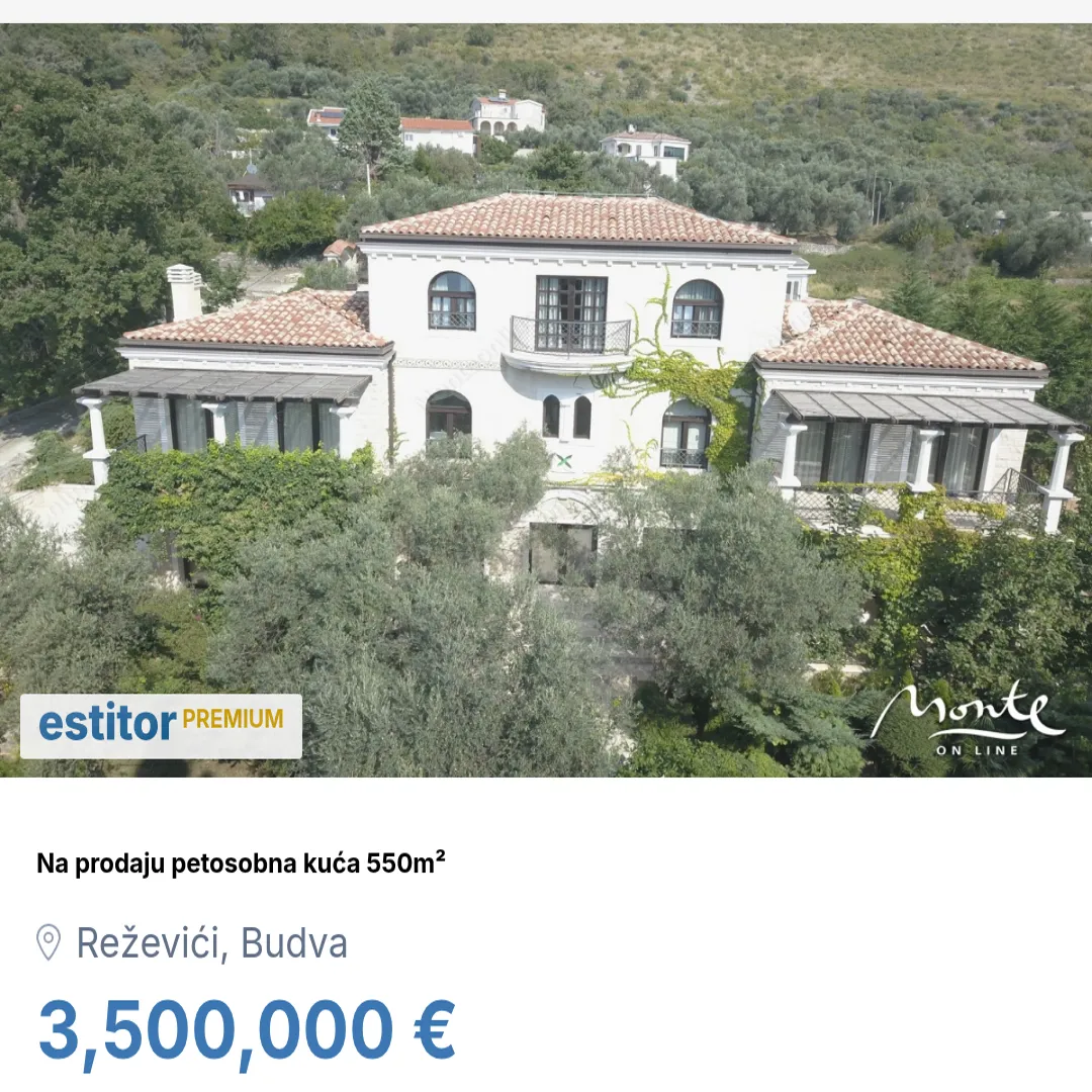 Sale, house, 550m², Reževići, Budva