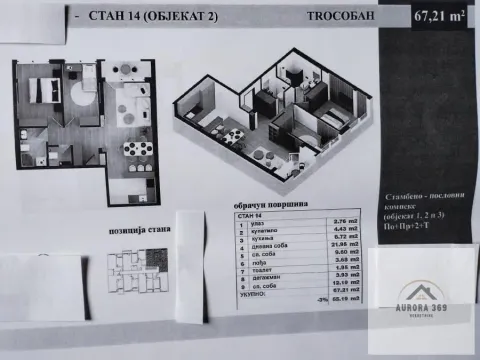 Prodaja, trosoban stan, 67m², Adice, Novi Sad Sve Podlokacije