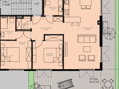 Prodaja, dvosoban stan, 105m², Tivat, Crna Gora - image 5