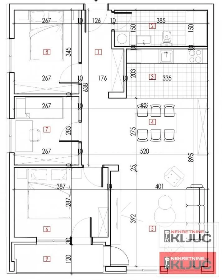 Sale, three bedroom apartment, 74m², Petrovaradin, Novi Sad