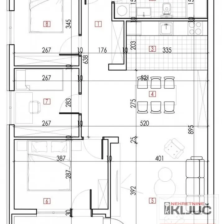Prodaja, trosoban stan, 74m², Petrovaradin, Novi Sad