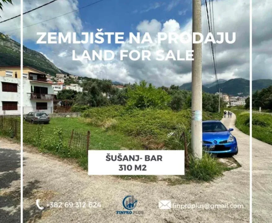 Prodaja, plac, 310m², Šušanj, Bar