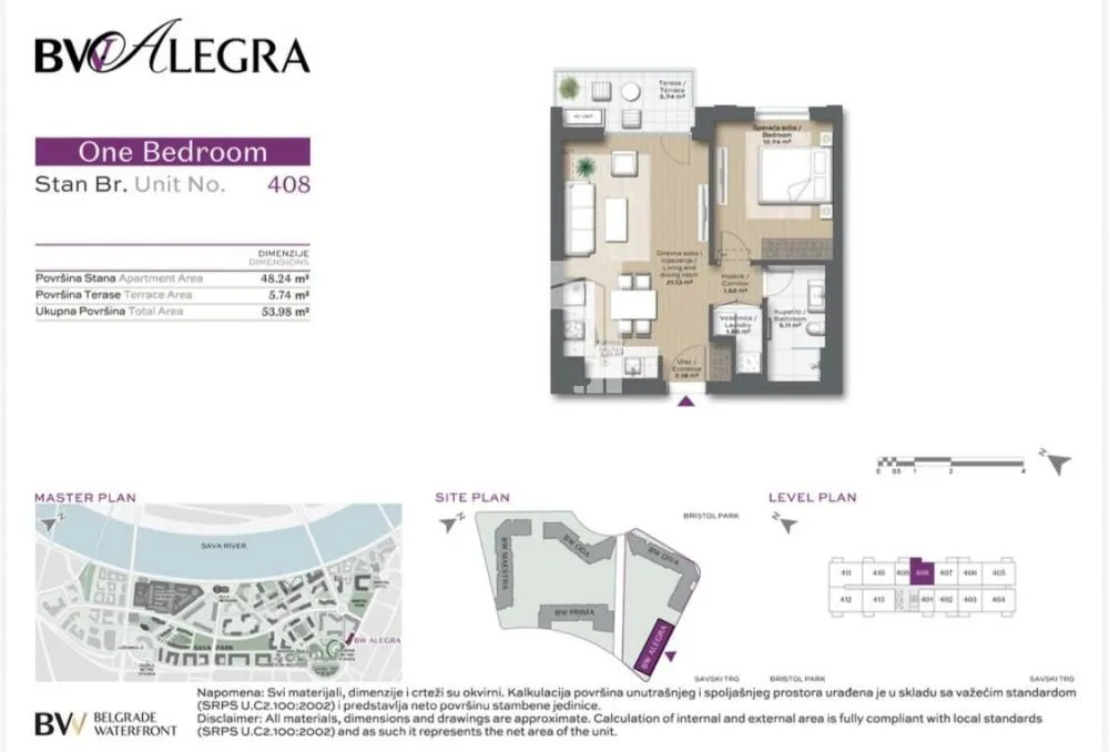 Prodaja, dvosoban stan, 54m², Savski Venac, Beograd