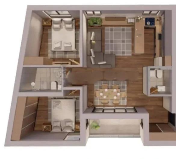 Sale, two bedroom apartment, 60m², Bar, Crna Gora