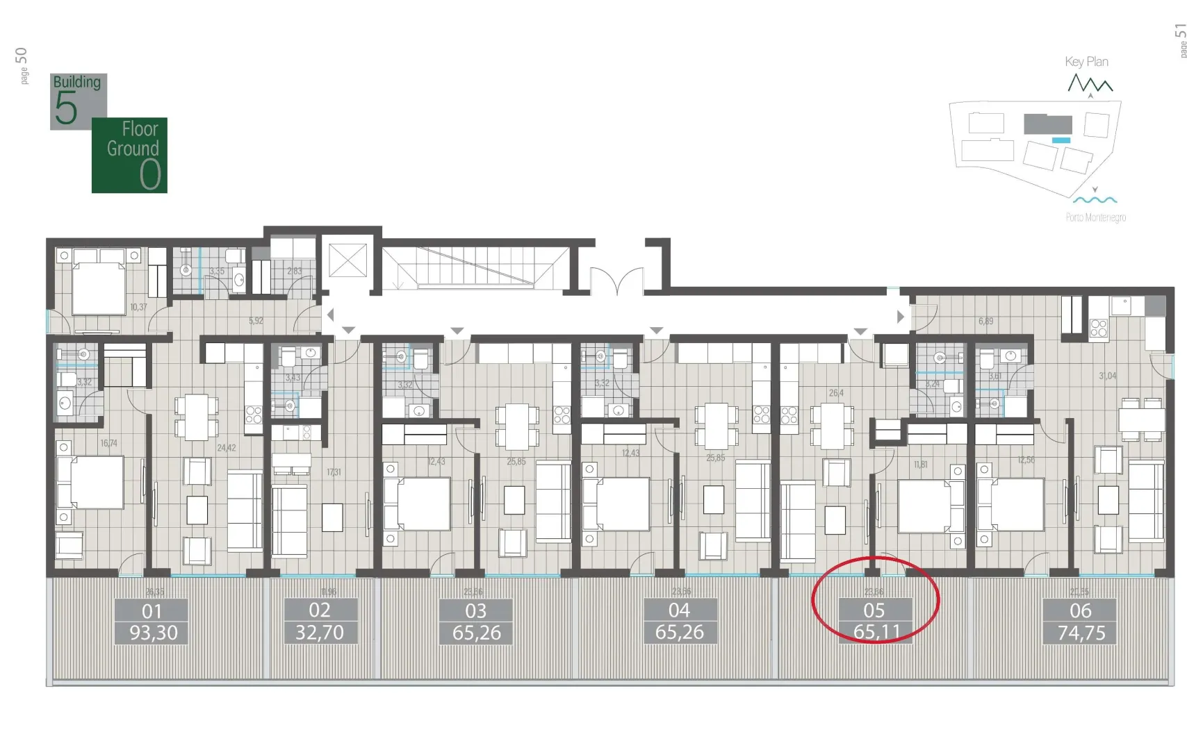 Sale, one bedroom apartment, 65m², Centar, Tivat