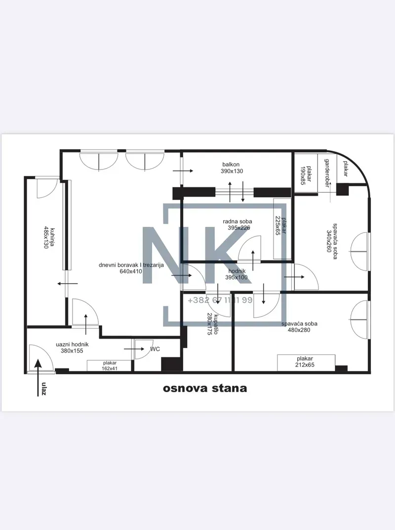 Prodaja, trosoban stan, 86m², Stari Aerodrom, Podgorica