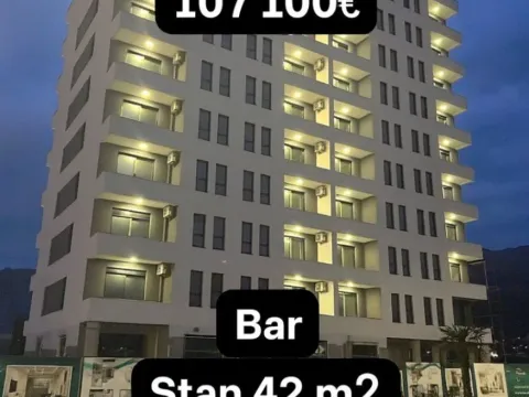 Sale, one bedroom apartment, 42m², Bar, Crna Gora