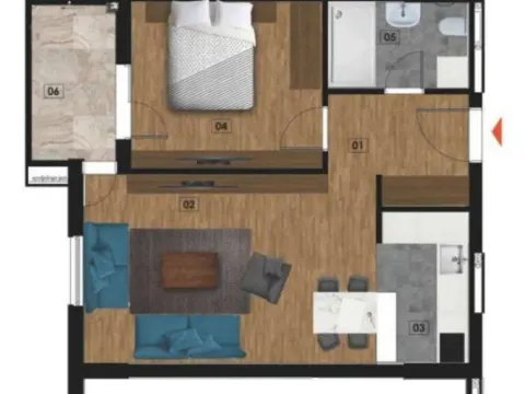 Sale, three bedroom apartment, 58m², Velji Vinogradi, Budva - image 2