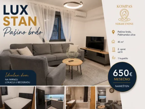 Rent, two bedroom apartment, 45m², Pasino Brdo, Voždovac Sve Podlokacije - image 1