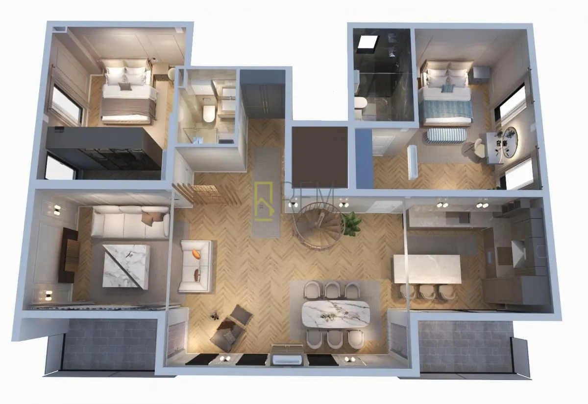 Sale, two bedroom apartment, 122m², Centar, Budva