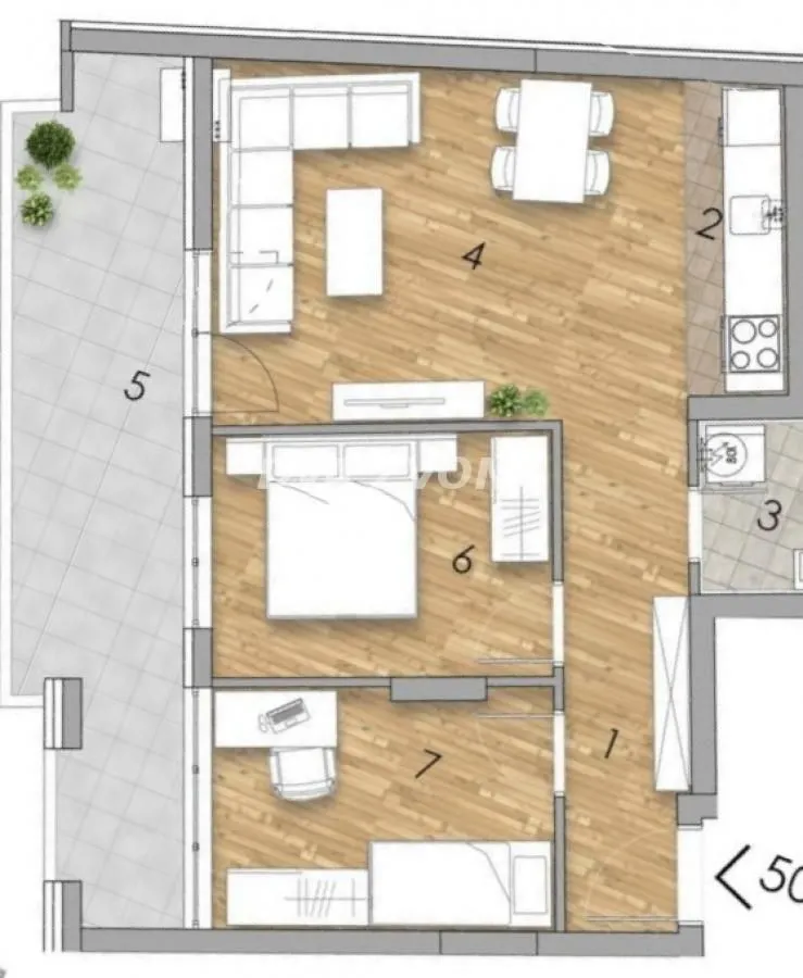 Sale, three bedroom apartment, 68m², Podbara, Novi Sad Sve Podlokacije