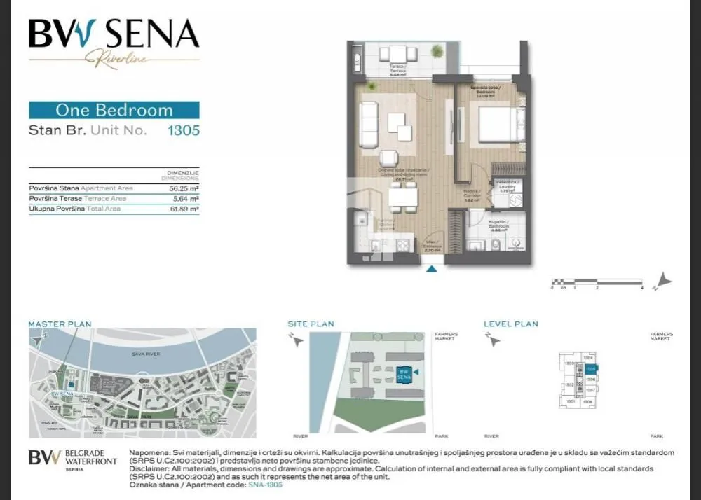 Prodaja, dvosoban stan, 61m², Savski Venac, Beograd
