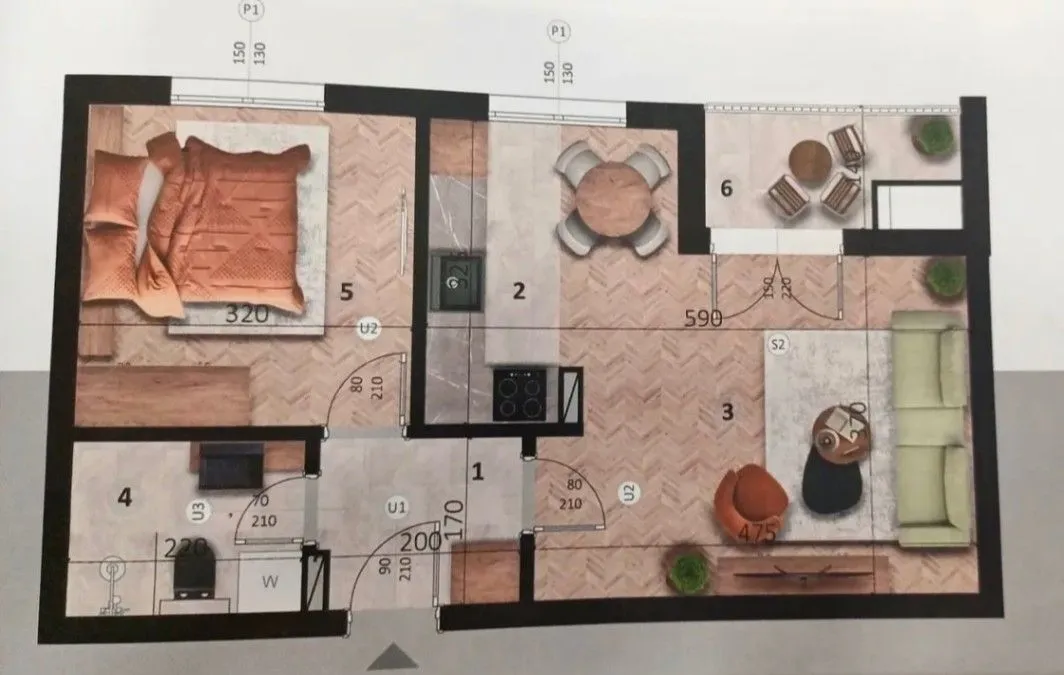 Prodaja, jednosoban stan, 46m², Bar, Crna Gora